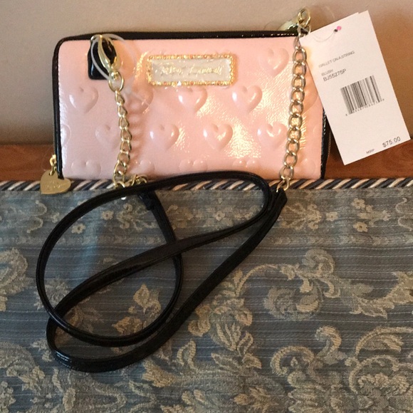 Betsey Johnson Handbags - BETSEY JOHNSON WALLET ON A STRING BLUSH 75.00 NWT
